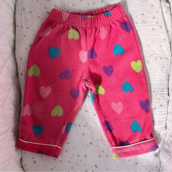 ⭒ 3-6M Little Tikes Hearts Pyjama Set Button up Long Sleeve Collar Colorful ⭒ - Picture 10 of 16